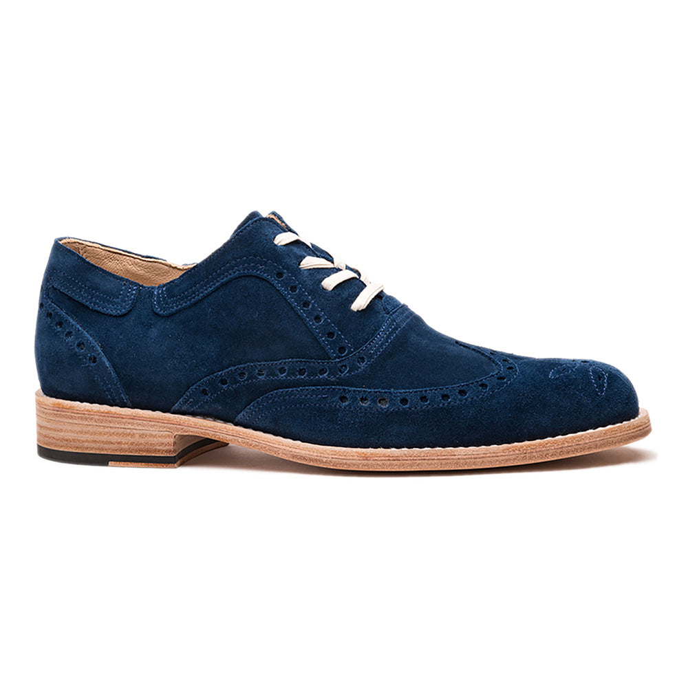 Esquivel Men\'s Blue Suede Handmade Oxford Lace-Up Dress Shoes US 9.5 Suede Oxfords Blue Dress Shoes for Men for sale | eBay main image 3