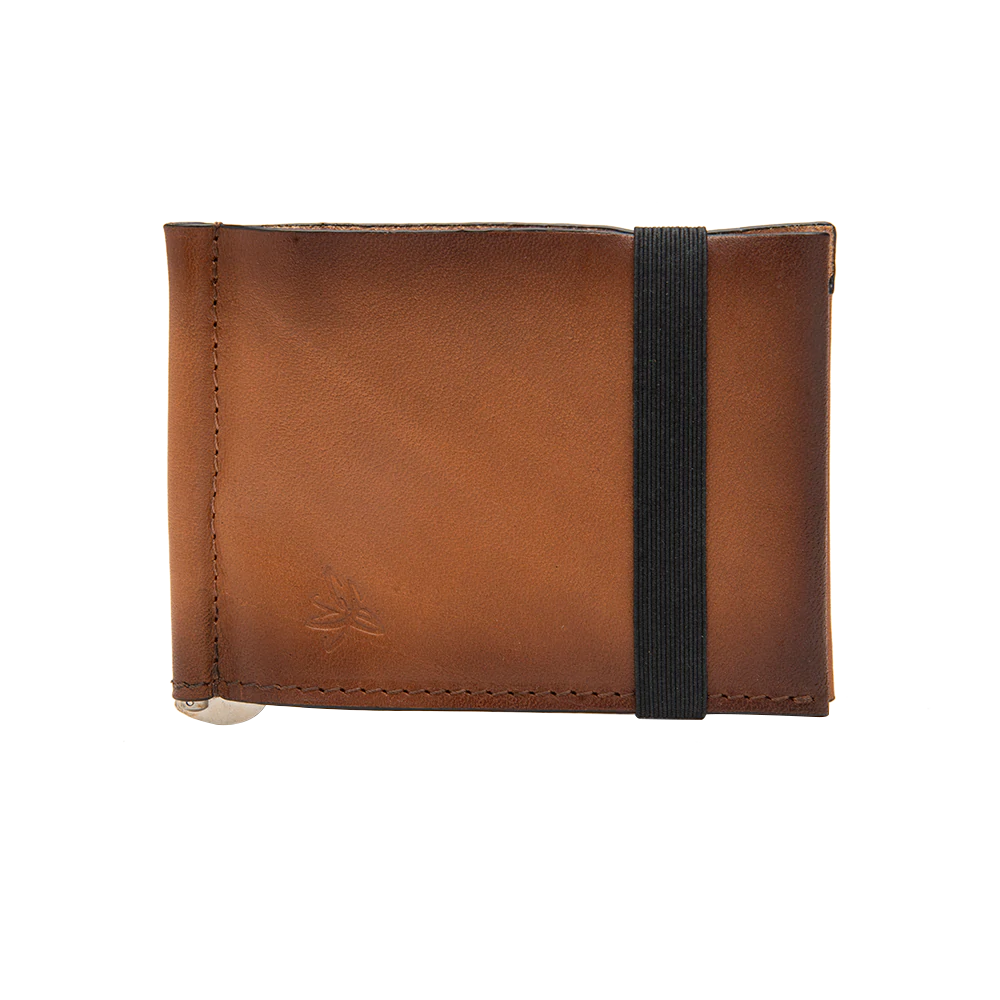 Leather Wallet with Adjustable Money Clip